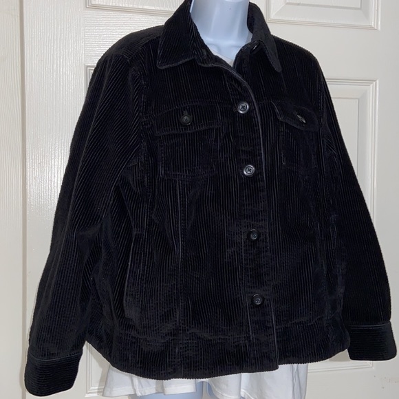 L.L. Bean Corduroy Barn Chore Utility Jacket Flannel Lined Size Large Petite - Picture 2 of 11